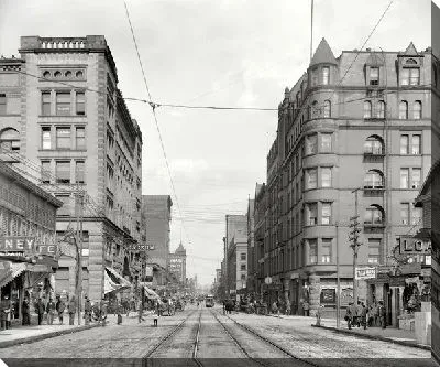 Постер Улица с трамвайными путями (Street with tramway) №4