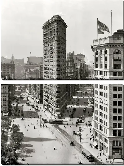 Модульная картина Дом-утюг (House-iron) №2