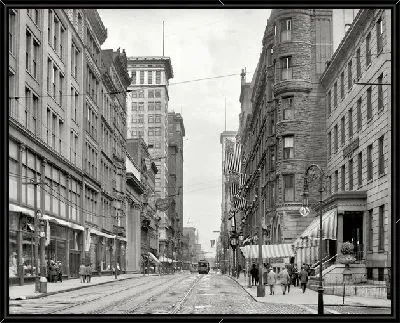 Картина Улица с трамвайными путями (Street with tramway) №5