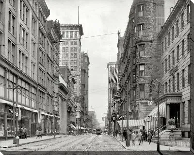 Постер Улица с трамвайными путями (Street with tramway) №5