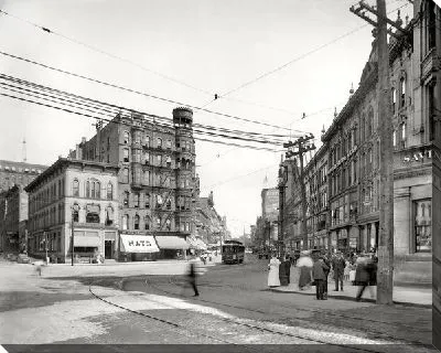 Постер Улица с трамвайными путями (Street with tramway) №6
