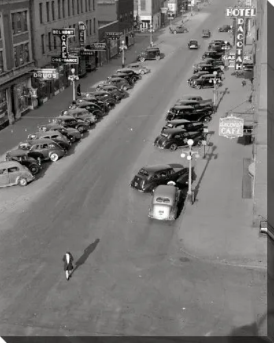 Постер Вид на ретро автомобили сверху (Kind of retro cars from the top)