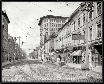 Картина Улица с трамвайными путями (Street with tramway) №8