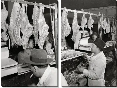 Модульная картина Мясной магазин (Butcher shop) №3