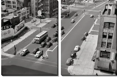 Модульная картина Вид на дорогу в Чикаго (View of the road in Chicago)