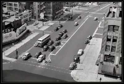 Картина Вид на дорогу в Чикаго (View of the road in Chicago)