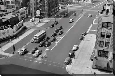 Постер Вид на дорогу в Чикаго (View of the road in Chicago)