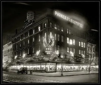 Картина Рождественское украшение универмага в Вашингтоне (Christmas decoration store in Washington)