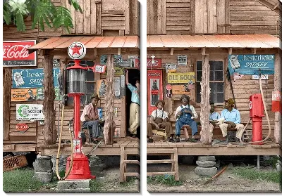 Модульная картина Возле магазина (Near the shop) №2