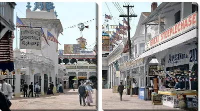 Модульная картина Парк аттракционов (Amusement Park) №3