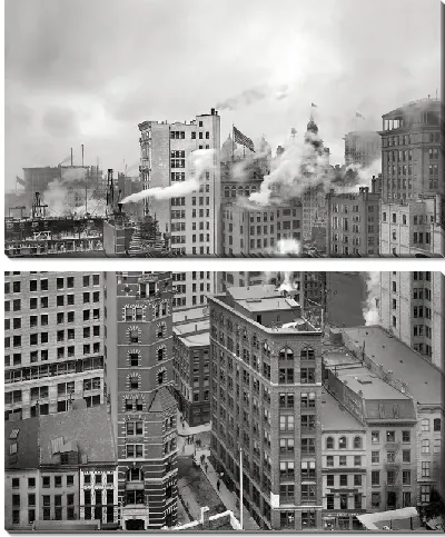 Модульная картина Городские джунгли 1901 год (Urban Jungle 1901)