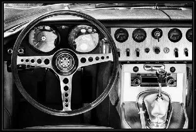 Картина Руль ретро автомобиля (Retro car wheel)