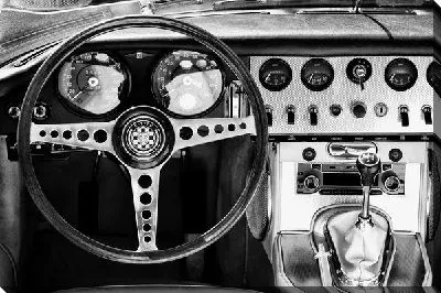 Постер Руль ретро автомобиля (Retro car wheel)