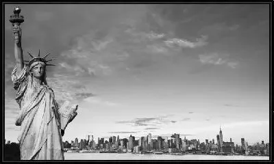 Картина Статуя свободы на фоне Нью-Йорка (Statue of Liberty on the background of New York)