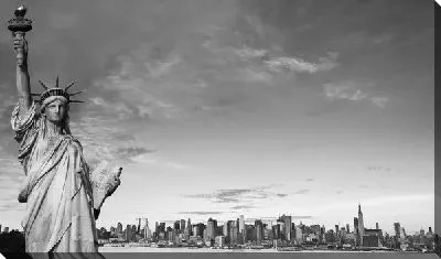 Постер Статуя свободы на фоне Нью-Йорка (Statue of Liberty on the background of New York)