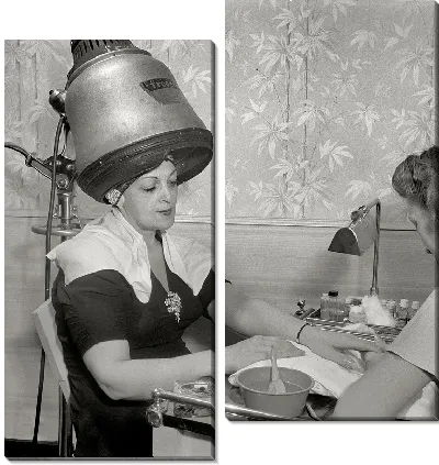 Модульная картина Женщина в салоне красоты (Woman in a beauty salon)