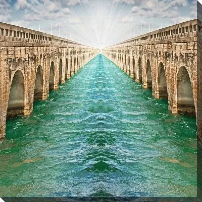 Постер Река между двух мостов (River between the two bridges)