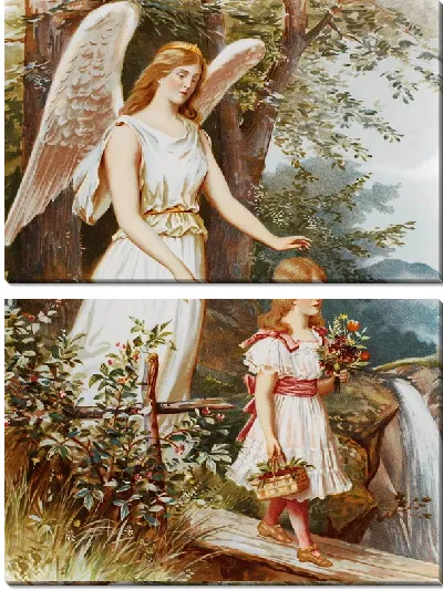 Модульная картина Ангел-хранитель (Guardian ange)