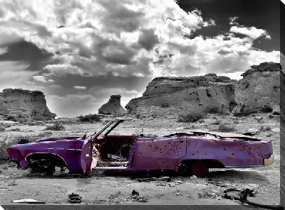 Постер Разбитый автомобиль (Smashed car)
