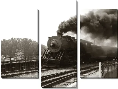 Модульная картина Паровоз (Locomotive) №3