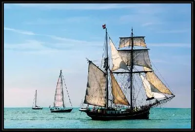 Картина Корабль на море в солнечную погоду (Ship)
