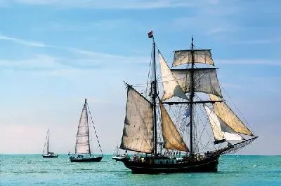 Плакат Корабль на море в солнечную погоду (Ship)