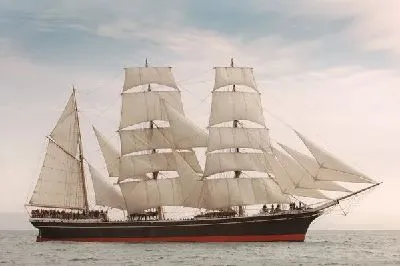 Плакат Корабль с белыми парусами (Ship with white sails) №2