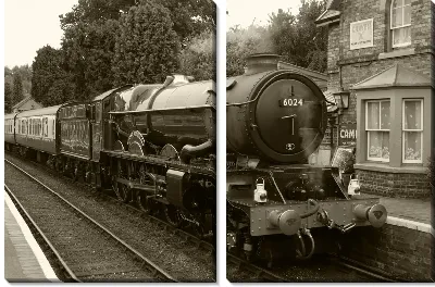 Модульная картина Паровоз (Locomotive) №4