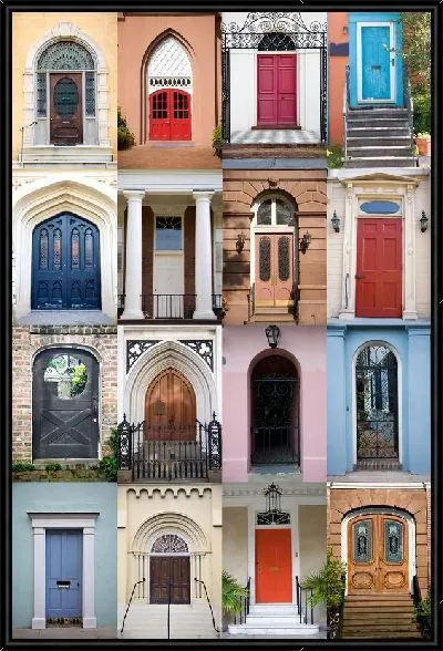 Картина Парадные двери разных домов (The front doors of different houses)