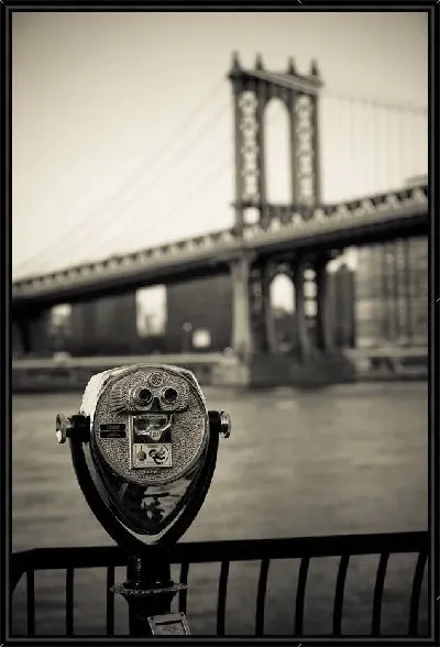 Картина Смотровая площадка возле моста в Нью-Йорке (An observation deck near the bridge in New York City)