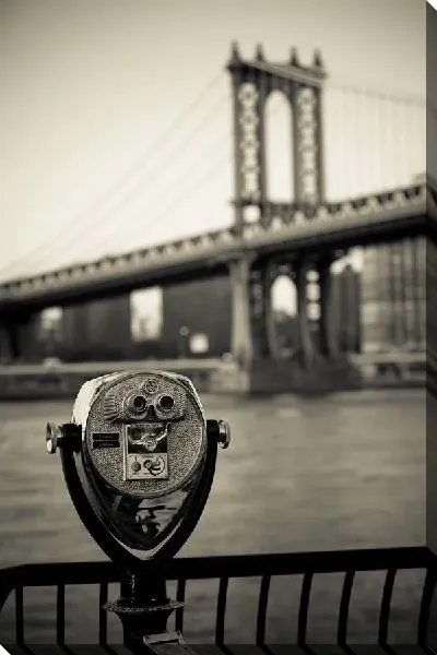Постер Смотровая площадка возле моста в Нью-Йорке (An observation deck near the bridge in New York City)