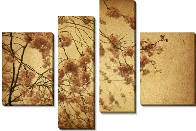 Модульная картина Цветы на дереве (Flowers on the tree)