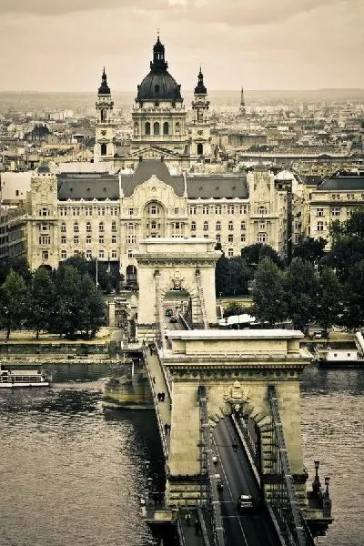 Плакат Вид на мост сверху (View of the bridge from above)