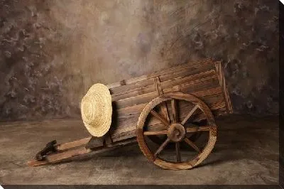 Постер Повозка с соломенной шляпой (Wagon with straw hat)