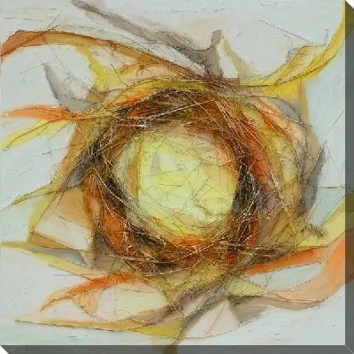 Картина маслом Абстрактная композиция в желтых тонах (Abstract composition in yellow)