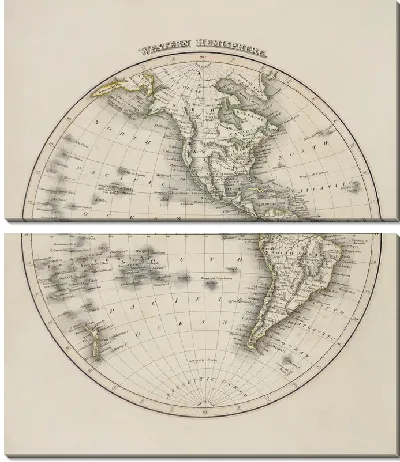 Модульная картина Старинная карта (Old map) №2