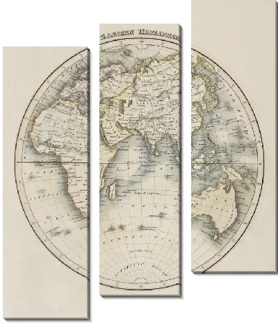 Модульная картина Старинная карта (Old map) №3