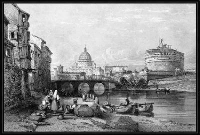 Картина Мост святого Анджело в Риме (Bridge St. Angelo in Rome)