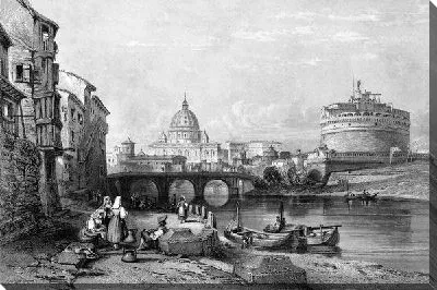 Постер Мост святого Анджело в Риме (Bridge St. Angelo in Rome)