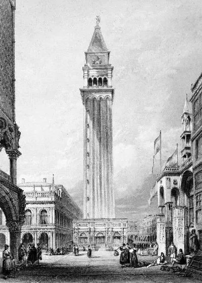 Плакат Колокольня в Венеции (The bell tower in Venice)