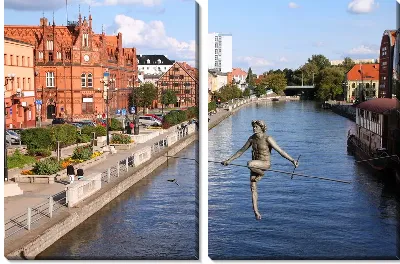 Модульная картина Город в Польше (Town in Poland)