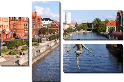 Модульная картина Город в Польше (Town in Poland)