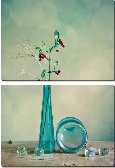 Модульная картина Композиция с бутылками (Composition with bottles)