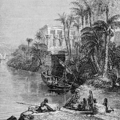 Плакат На берегу реки (On the river bank)