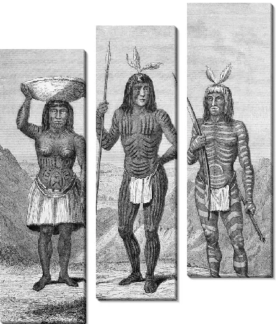 Модульная картина Племя в Африке (Tribe in Africa) №2