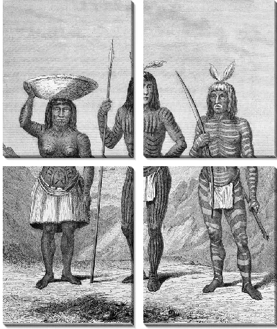Модульная картина Племя в Африке (Tribe in Africa) №2