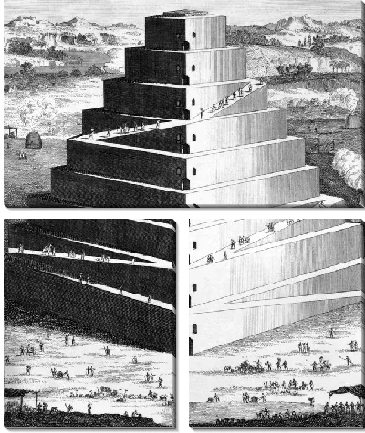 Модульная картина Вавилонская башня (Babel) №2