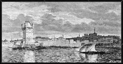 Картина Башня на берегу озера (The tower on the shore of Lake)