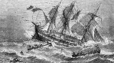 Плакат Корабль в шторм (Ship in storm) №2