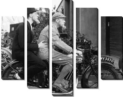 Модульная картина На мотоцикле (By motorcycle)